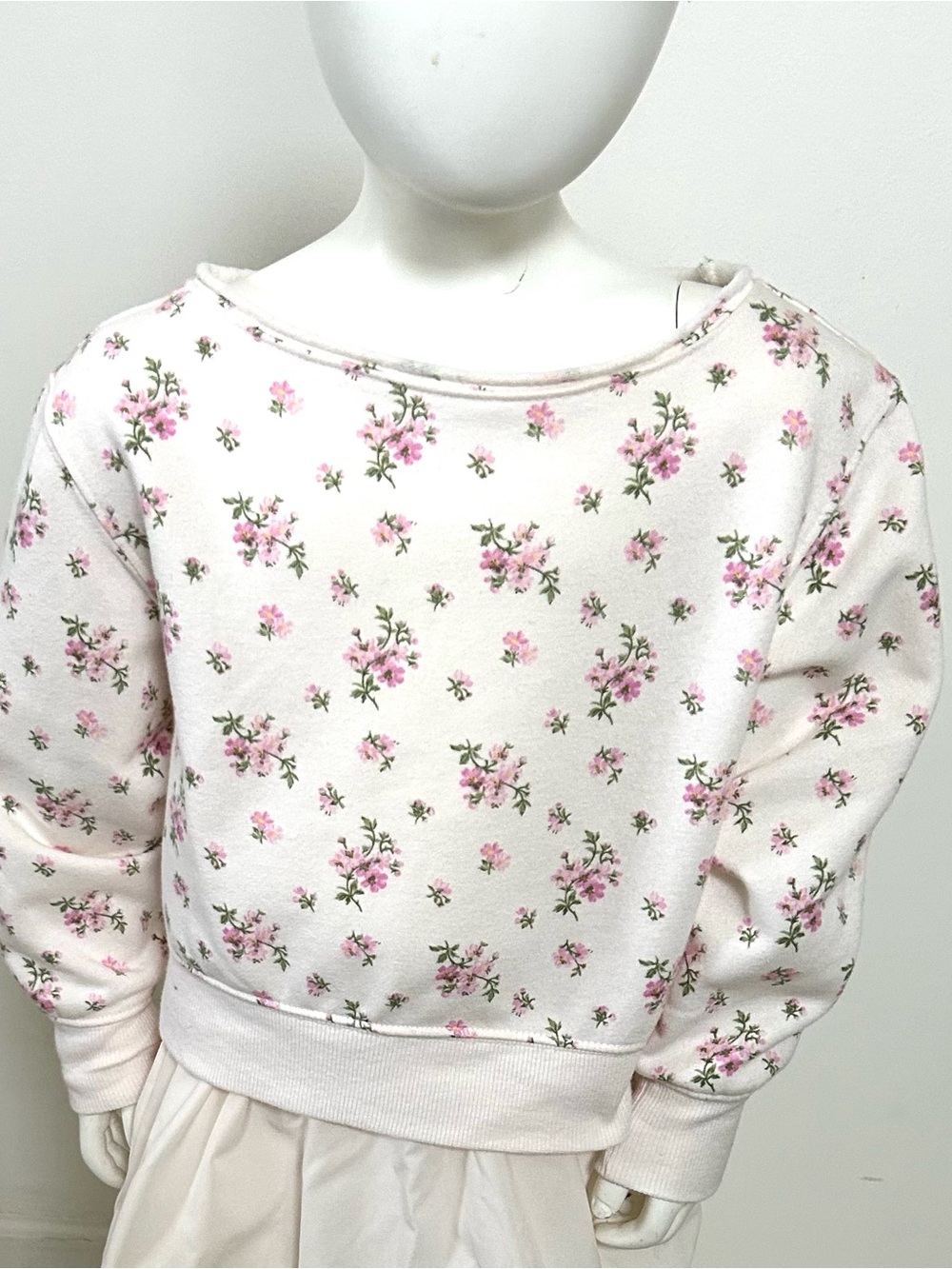 Floral Cream Crewneck Sweatshirt-XS/4